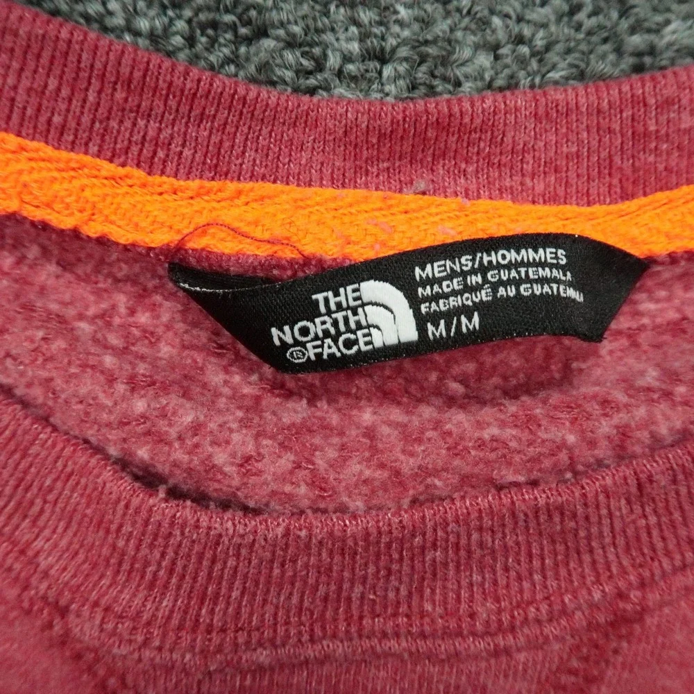 The North Face Sweatshirt Mens Medium Red Crew Neck Graphic Alpine Pullover